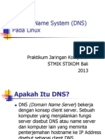 Domain Name System (DNS) Pada Linux: Praktikum Jaringan Komputer Stmik Stikom Bali 2013