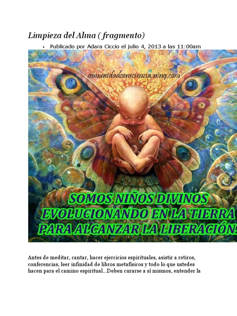 Limpieza Del Alma Alma Ciencia Filosofica