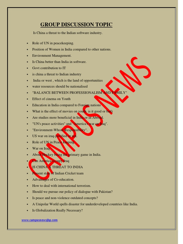GOOD TOPICS FOR GD visual data 2