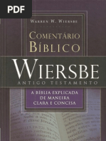 Comentário Bíblico WESBE Antigo Testamento - Warren W