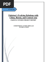 Pakistan Evolving Relationship with China,Russia and Central Asia