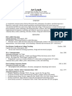 Download ALynchAcademic CV by Art Lynch SN15600441 doc pdf