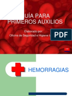 Guía para Primeros Auxilios: Elaborado Por: Oficina de Seguridad e Higiene Laboral