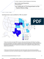 CDC - Cyclosporiasis - Outbreaks - Investigation of an Outbreak of Cyclosporiasis in the United States Map