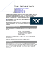 Tipos de Archivos y Plantillas de Inventor