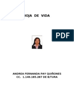 Hoja de Vida Andrea Fernanda Pay Quiñones