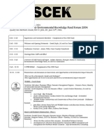 Draft Agenda SCEK Forum 2004 - Expanded