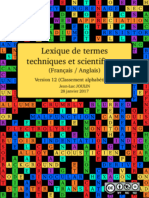 Lexique de Termes Techniques Et Scientifiques (Classement Alphabétique)