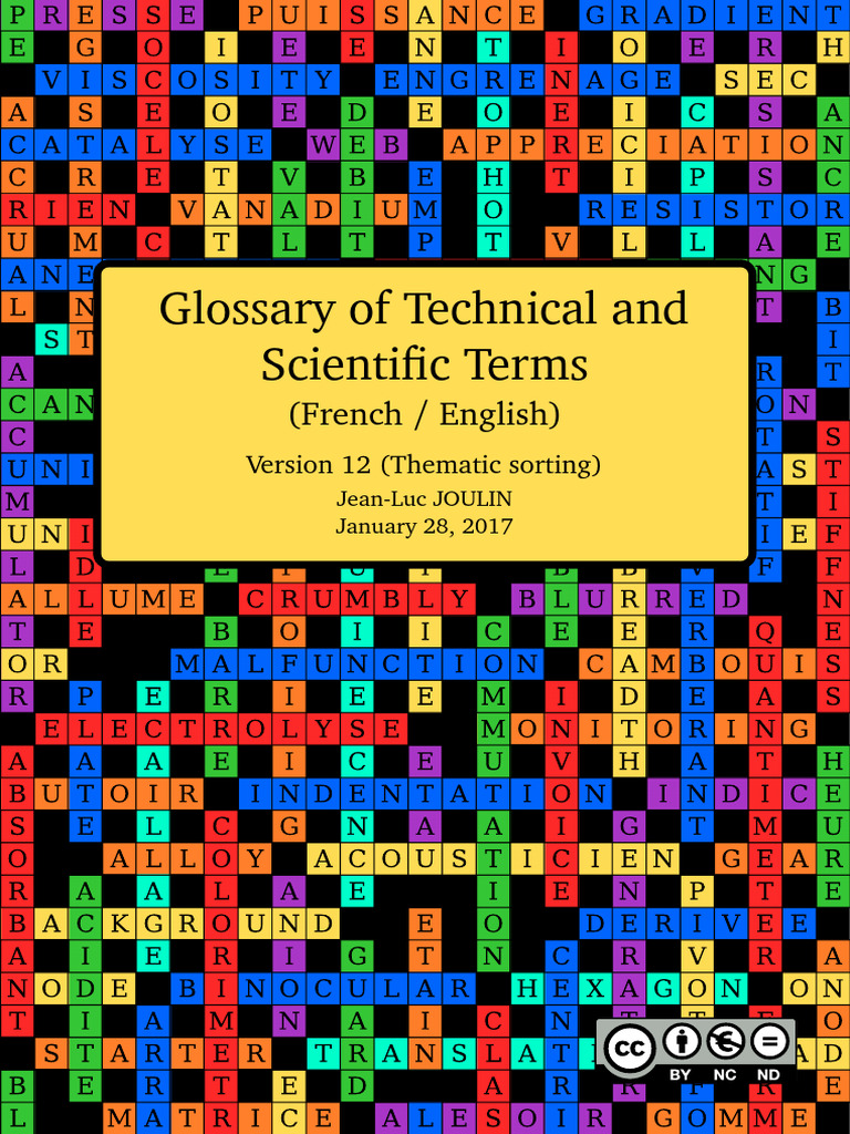 Glossary of Technical and Scientific Terms (Thematic Sorting) | PDF ...