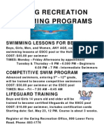 2009 Recreation Swimming Lessons