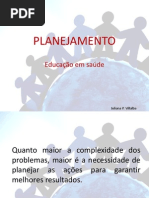 Planejamento-      Educação em Saúde