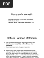 Ekspektasi Matematik