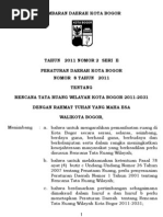 Download Perda Rtrw No 8 Th 2011 Kota Bogor by Rafinda Ega Saputri SN156080096 doc pdf
