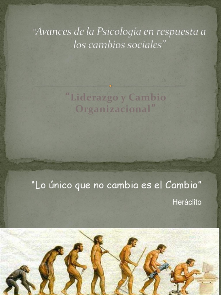 Liderazgo en Cambio Organizacional | PDF | Gestión del cambio | Liderazgo