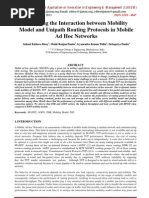 Analysing The Interaction Between Mobility Model and Unipath Routing Protocols in Mobile Ad Hoc Networks