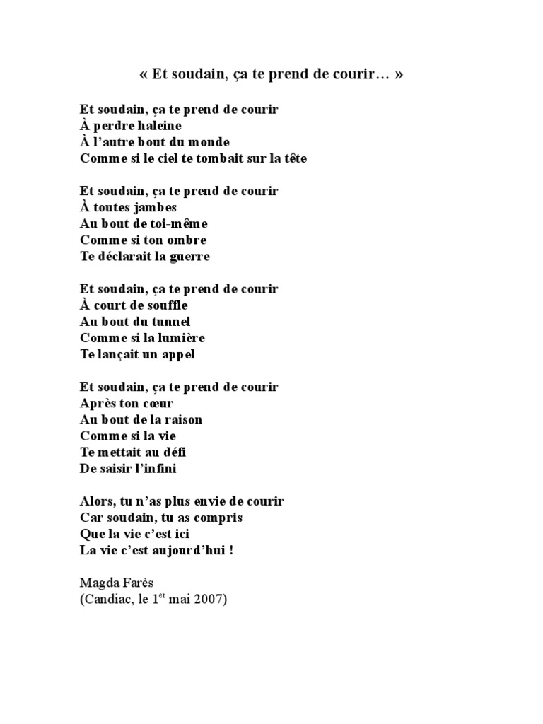 Poemes De Magda Texte Cd Voyage Montreal Amour