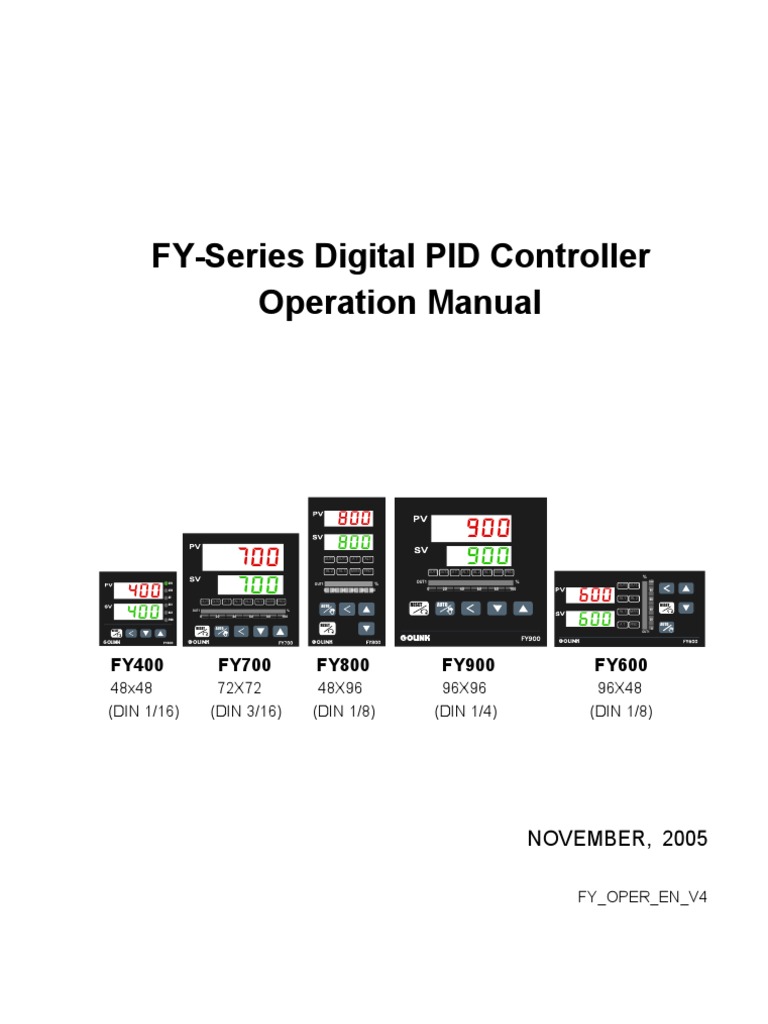 FY-Series PID Controller Manual | PDF | Parameter (Computer Programming ...