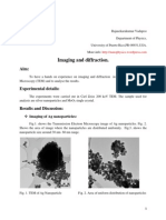 Transmission electron microscopy imaging & diffraction- class report