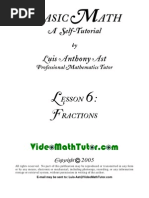 Download Video Math Tutor Basic Math Lesson 6 - Fractions by The Video Math Tutor SN15611534 doc pdf