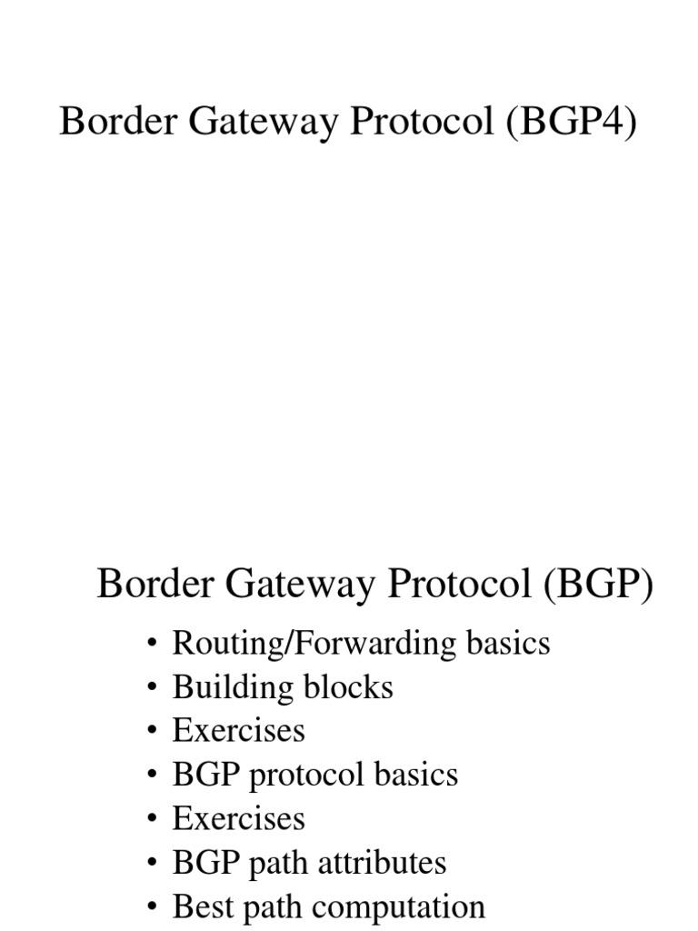 Understanding Border Gateway Protocol (BGP) | PDF | Computers