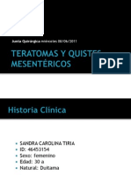 Teratomas y Quistes Mesentericos1