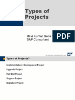 Types of Projects: Ravi Kumar Golla N V G SAP Consultant