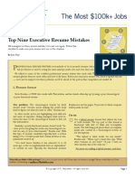 Top Nine Executive Resume Mistakes