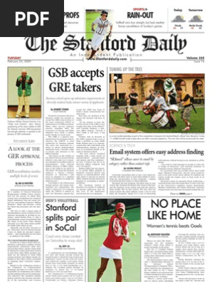 02/24/09 - The Stanford Daily [PDF]