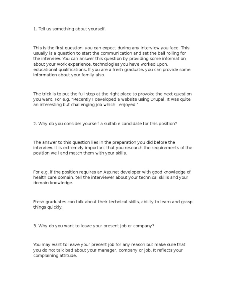 HR Interview | PDF