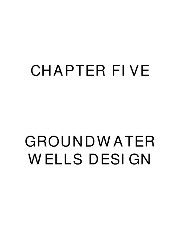 Chapter 5 Groundwater Well Design Pdf Aquifer Sand