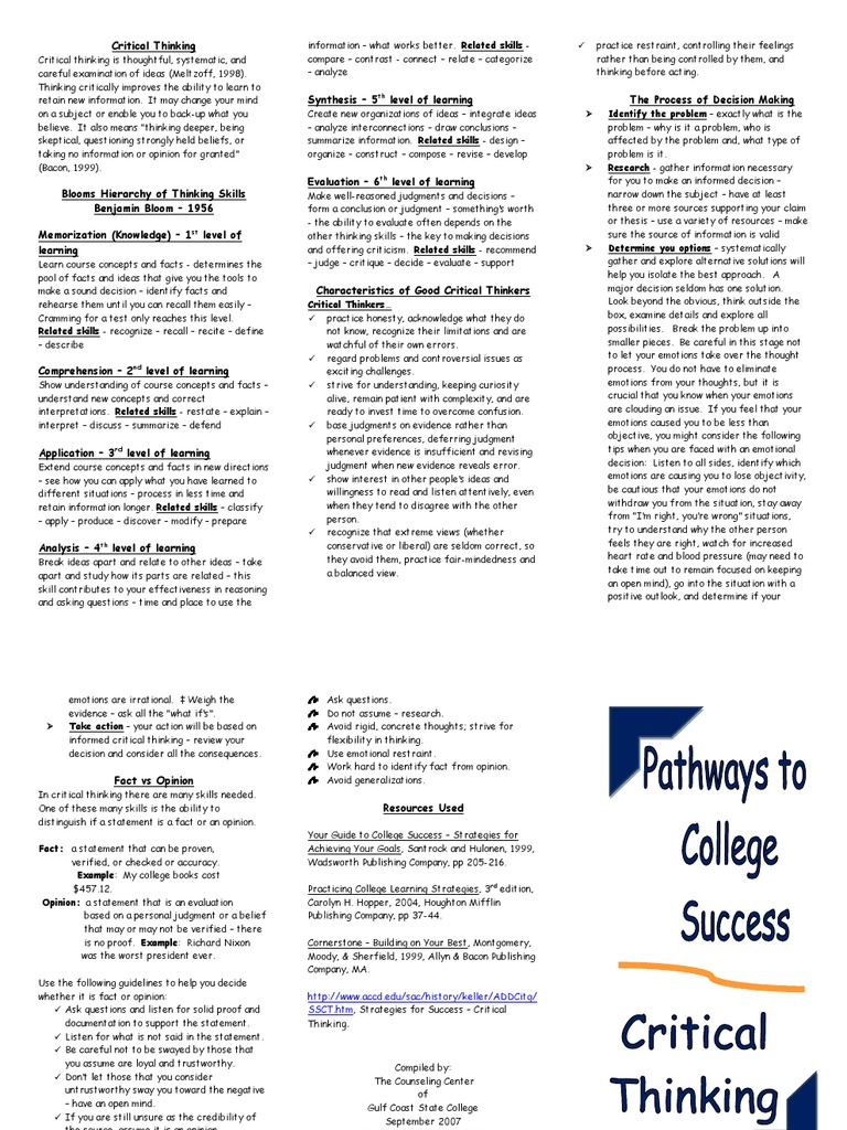 Critical thinking skills pdf picture