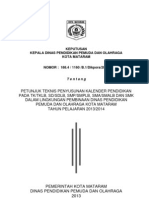 Kalender Pendidikan Kota Mataram 2013 - 2014 PDF