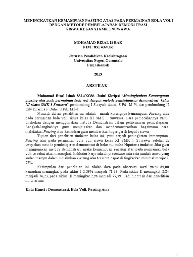 Jurnal Bola Voli