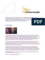 Letter of The Lords - July 26, 2013
