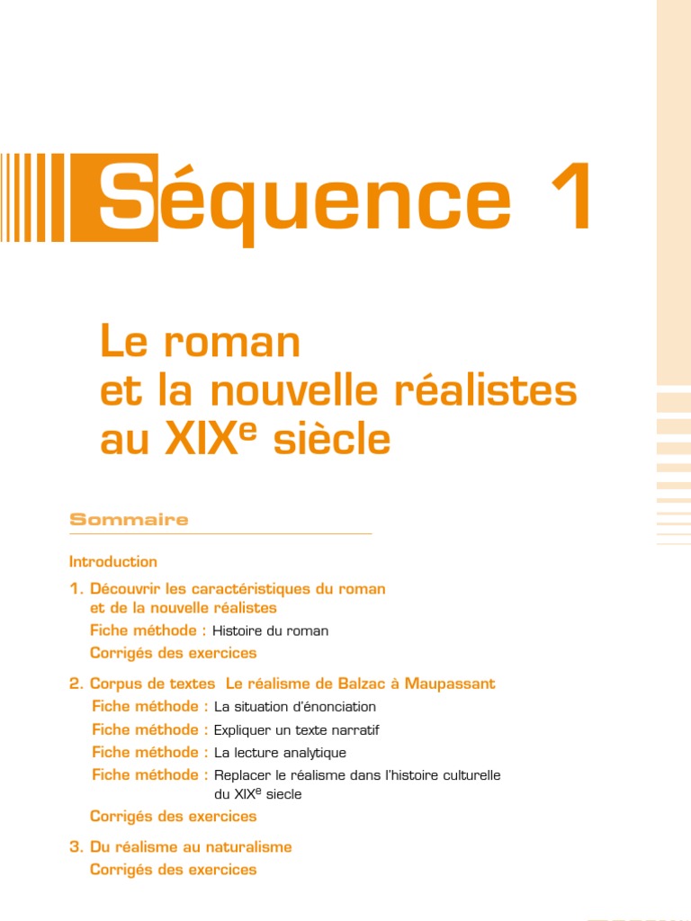 Mateo Falcone Questionnaire De Lecture Corrigé Le Realisme | PDF | Réalisme (littérature) | Honoré de Balzac