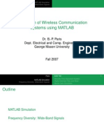 Simulation of Wireless Comm. Sys Using MATLAB