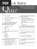 Health&Safety Quiz