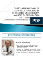 Curso Internacional de Preservación de La Fertilidad