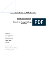 Managerial Accounting - Summary