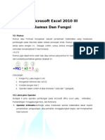 Microsoft Excel 2010 III Rumus Dan Fungsi