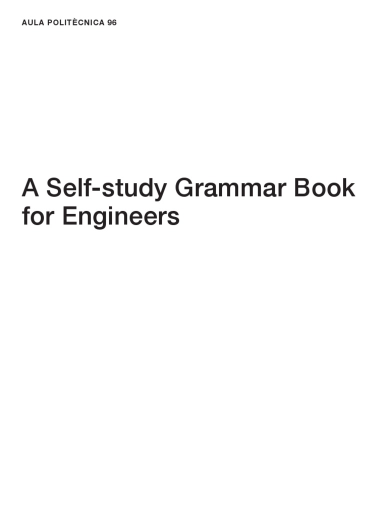 Trucar Contador De Agua Con Alambre A Self-Study Grammar Book For Engineers. Sònia Oliver Del Olmo, Mònica  Soler Lorente | PDF