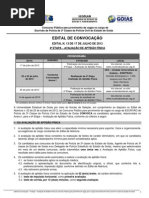 Edital n.13 Convocacao da 4ª Etapa-Aval. Aptidao Fisica - Escrivao