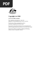 Australia Copyright Act of 1968