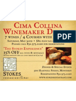 Stokes - Cima Collina Winemaker Dinner
