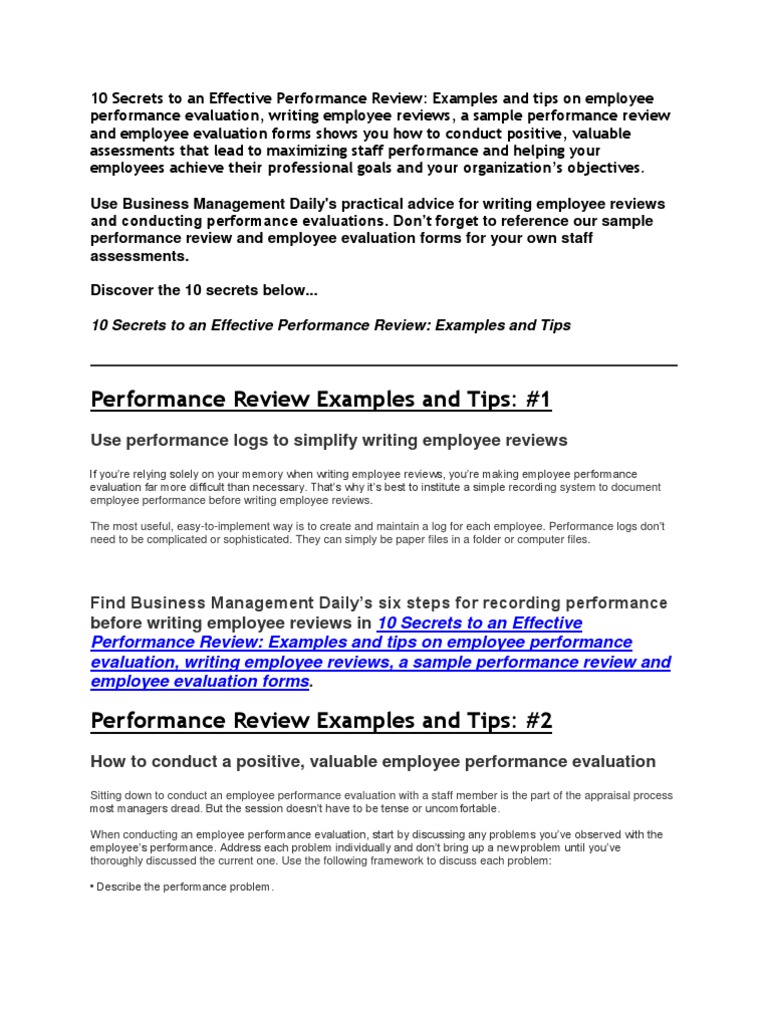 Effective Performance Review Strategies | PDF | Performance Appraisal ...