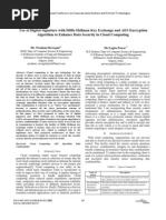 Download Use of Digital Signature with Diffie Hellman Key Exchange and AES EncryptionAlgorithm to Enhance Data Security in Cloud Computing by Suganya Periasamy SN156280135 doc pdf