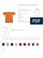Silk Touch™ Interlock Sport Shirt K520: Care Instructions