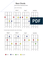 Bass Chord Chart - E, A, D, G Strings