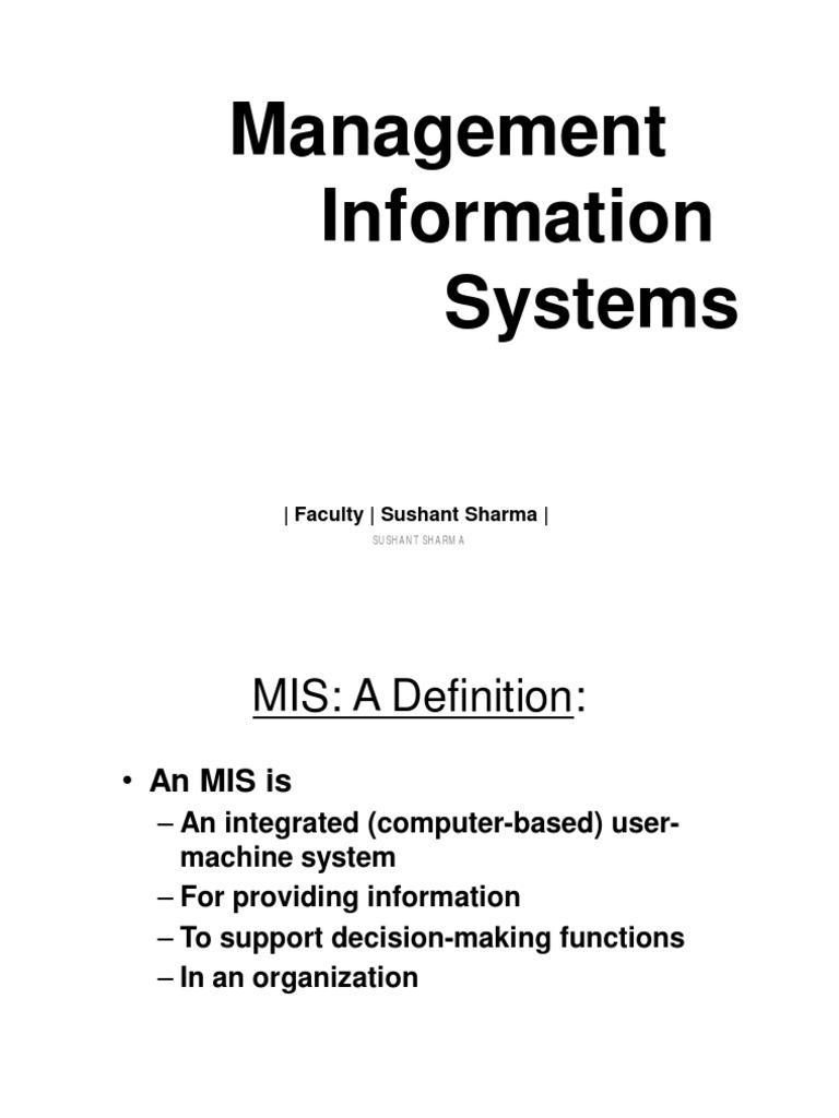Understanding Management Information Systems | PDF | Information System ...