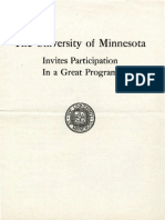 The University of Minnesota Invites Participation in A Great